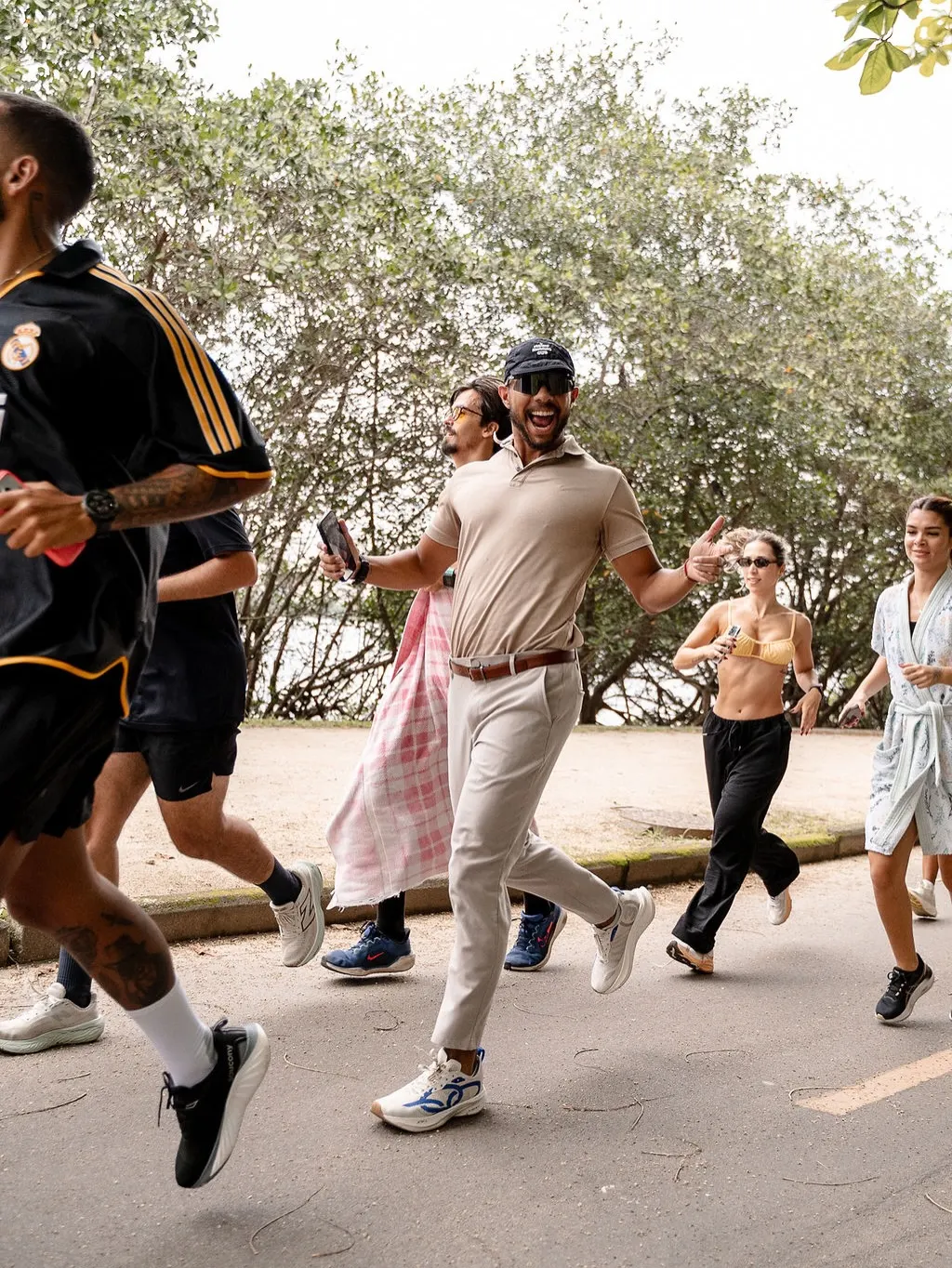 Pelotão da marun correndo